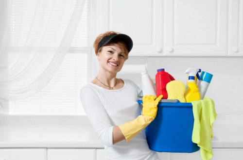 Team assessing a carpet cleaning complaint professionally
