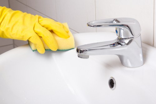 Carpet cleaning team supporting recycling and waste separation