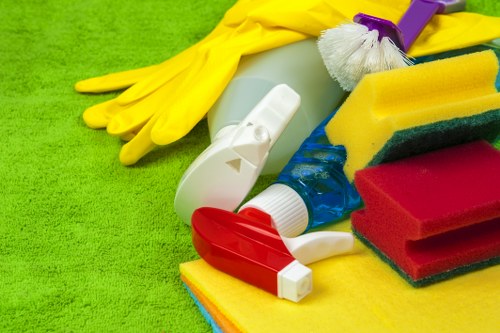 Freshly cleaned commercial carpet with fast-drying results